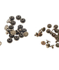 8Mm Flat Head Copper Brass Screws Nuts Rivets Set For Leather Craft And Accessories DIY Repair Kit For Luggage And Clothes Pro Grade