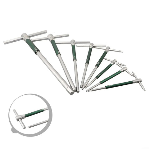 Top Notch Fabuletta T Handle Hex Key Set 8 Pcs Super Durable 6150 Stainless Steel Sliding Wrench Kit For Bikes And Furniture Build With Easy Grip Rotating Driver Tools Ranging From 2mm To 10mm, 8-piece T-handle hex keys