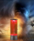 Twister Water Vortex Lamp Led Night Light With 7 Color Changing Glow Realistic Tornado Science Kit in action, red glow