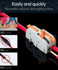 20Pcs Mini Electrical Wire Connectors For DIY Splicing Into 4 6 8 9 10 Way Butt Terminal Blocks One In Two Out Nylon Insulated