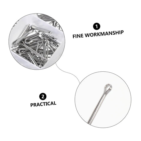 Pro Grade Cotter Pin Kit 420 Piece Stainless Steel Assortment For Cars, Garage, Workshop, Farm And Garden Projects, Heavy Duty Fasteners, Clips And Dowels For Quick Repairs And Secure Fits. stainless steel cotter pins in box, fine workmanship