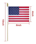 50 Pack Small American Flags On Sticks 4x6 Outdoor Flags For 4th Of July Memorial Day Decor Polyester UV Resistant Durable