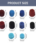 26Pcs R12 R134a Car AC Caps Kit With 10 Sizes displayed showing dimensions of each universal valve cover