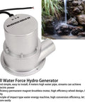 100W DC Hydro Generator For Off Grid Power, Compact Water Turbine Converter, 12V 24V Hydroelectric Generator For Streams Rivers And Rainwater Systems, High Efficiency Brushless Permanent Magnet Motor, silver finish