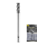 Speed Tiger micrograin carbide square end mill, 5/16 in, extra-long reach, 4-flute, 1 piece