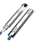 Heavy Duty Locking Drawer Slides With Hidden Bottom Mounts For Under Drawer Install, concealed steel rails with blue handles
