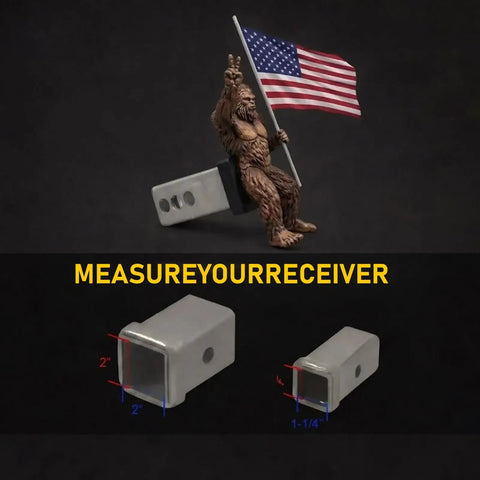 Bigfoot Sasquatch Hitch Cover With American Flag Design For 2 Inch Receivers Fits SUVs Trucks Cars Universal Tow Hook Cover