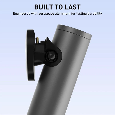 Side view of Aluminum Charging Stand For Ray-Ban Meta Smart Glasses Portable Dock showcasing durable aerospace aluminum material.