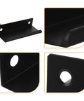 80mm Matte Black Aluminum Finger Pull Drawer Handle No Drill Hidden Cabinet Pull For Kitchen Closet Doors And Drawers