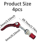 4 Pack 6mm Bike Seatpost Quick Release Pins Alloy Seatpost Clamp Bolts Universal Binder Skewer for Mountain