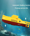 Mini RC Submarine Remote Control Boat Waterproof Underwater Explorer Toy with 6 Channel Control in ocean setting