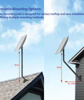 Built Tough Heavy Duty 1.5 Inch Antenna Mounting Pole 35 Inch Long J Mount For Starlink Weather Station And All Antennas on roof