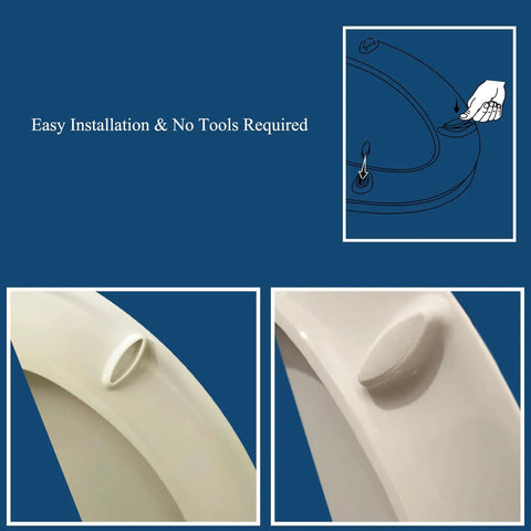 8 Pack Toilet Seat Bumpers Replacement Kit For Standard Toilets, Fits Models 1133070 And 1236365, Quick Snap In Installation