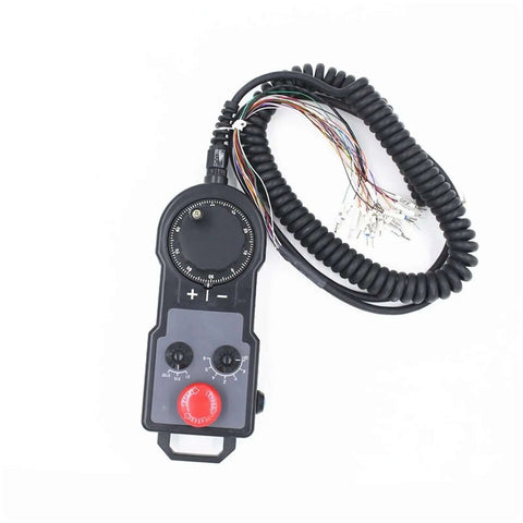 Electronic Handwheel For CNC Machines, 4 Axis CNC Hand Wheel Wireless Encoder 100 PPR with coiled cable and control knobs