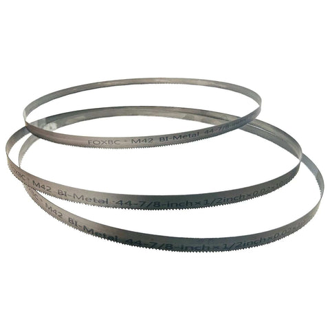 FOXBC M42 bi-metal bandsaw blades, 44-7/8 in x 1/2 in x .020 in, 3-pack