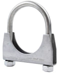 Beefy Stainless Steel U-Bolt Exhaust Clamp 2-1/8 Inch Inside Diameter Fits 2.125 Inch OD Pipe Muffler Clamp for Exhaust System