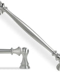 10 Pack 7.5 Inch Brushed Satin Nickel Kitchen Cabinet Handles Drawer Pulls Set With 192mm Center-to-Center, angled view