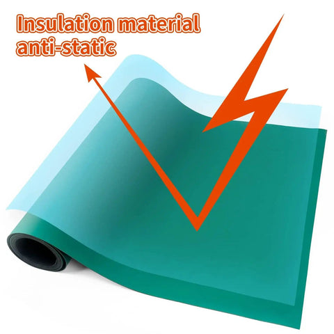 Pro Grade Rubber ESD Soldering Mat Roll 23.7 Inch By 118 Inch Anti Static Grounding Desk Mat for Circuit Boards Phone PC Tablet Repair