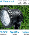 Close-up of 12W Outdoor Spot Lights With Transformer Hella Bright Warm White LED Landscape Lighting Kit, IP66 Waterproof