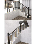 Built Tough Metal Railing Balusters For Decks And Interior Stairs, 37 Inch Tall Modern Oval Spindle Posts with gold accents.