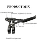 Ultralight Bicycle Brake Levers For 22.2mm Handlebars Extended Handle BMX Road MTB Levers Dope Upgrade in detailed view