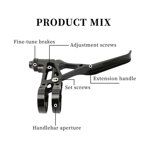 Ultralight Bicycle Brake Levers For 22.2mm Handlebars Extended Handle BMX Road MTB Levers Dope Upgrade in detailed view