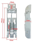 Dimensions of beefed up freezer door spring hinges 4 pack top open cover movable for upper flap fridge hinges 3.5mm durable iron
