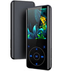 64GB Bluetooth 5.3 MP3 Player with built-in speaker, 2.4 inch screen displaying vibrant image, angled view