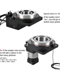 Heavy Duty Hollow Rotary Indexing Plate For CNC Router 4Th And 5Th Axis Tilt Table Using Zero Play 360 Rotation showing speed ratio settings.