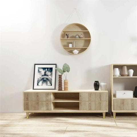 Living room setup with furniture featuring 4 Pack Solid Wood Furniture Legs With Copper Protective Caps, oak feet for stability.