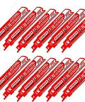 Pro Grade 6 Inch Carbide Tipped Reciprocating Saw Blade Set, 12 Blades Total, Durable Replacement Parts for Demolition