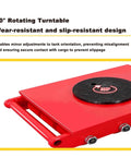 Rock Solid Heavy Duty Machinery Skates With Premium Polyurethane Wheels For Stress Free Shop Hauling And Gear Relocation No Sweat Slip Resistant Design For Pro Workshop Grind, featuring a 60° rotating turntable.