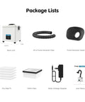Package contents of Heavy Duty Solder Fume Extractor With HEPA And Carbon Filter 180 Cubic Meters Per Hour Strong Suction 3 Level