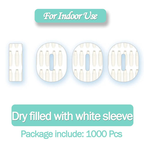 Low Voltage B Wire Connectors Dry Silicone Crimp Bean Type Cable Splices For Telephone Alarm Networking CCTV Security Systems White 1000 Pieces DIY Friendly Indoor Use