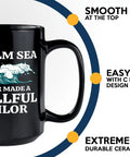 15oz Black Sailor Coffee Mug For Boaters And Sailors Dope Morning On The Go Coffee Cup Nautical Gift For Lake Lovers Boat Captain Gift Funny Coffee Mug For Family And Friends