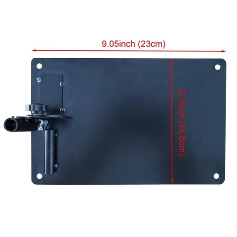 Durable Steel Golf Swing Plane Trainer Plate With Alignment Stick Holder, Portable Practice Aid, Heavy Duty, 9x5.7 inches