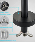 Oil Rubbed Bronze Floor Mounted Bathtub Faucet base with tripod design and 3/8 inch connectors for stability.