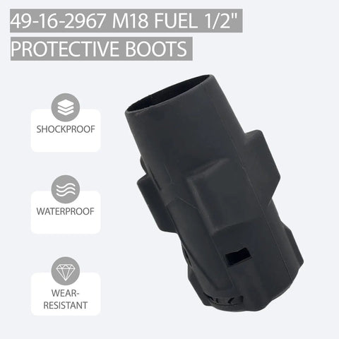Milwaukee M18 Fuel Half Inch Impact Wrench Rubber Protective Boot Cover, waterproof and shockproof silicone sleeve.