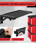 Foldable Magnetic Work Table For Packout System attached to toolbox, showcasing foldable design and magnetic attraction features