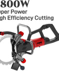 Crush Tough Slab Cutting Jobs This Heavy Duty Electric Ring Saw Packs 8800W Raw Power with integrated pump for stone work.