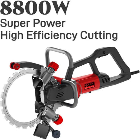 Crush Tough Slab Cutting Jobs This Heavy Duty Electric Ring Saw Packs 8800W Raw Power with integrated pump for stone work.