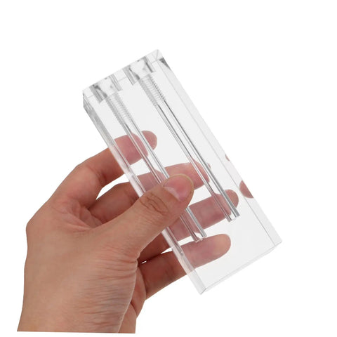 Hand holding Oil Quality Tester Tool For Engine And Transmission Fluids Multi Functional Viscosity Comparator Stand acrylic stand