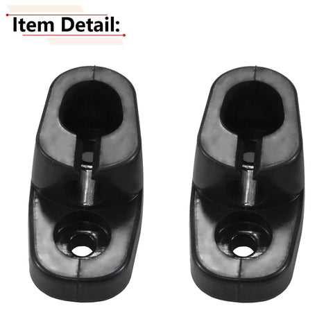Sun Visor Clip Retainer For Classic MGB 1963 To 1980 And MG Midget 1962 To 1979, two black rubber clips with holes
