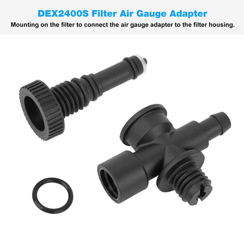 DEX2400S sand filter air relief valve assembly set of 4 parts with O-ring; black plastic