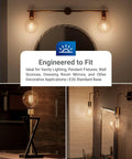 10 Pack G25 LED Globe Vanity Light Bulbs For Bathroom And Bedroom, Filament Edison Style, 3000K Warm White, UL Listed