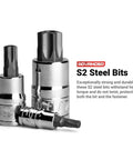 Master Torx Star Socket Set 60 Piece Drop Forged S2 Steel Bits With Chrome Vanadium Sockets for durable use