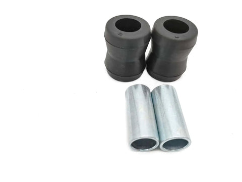 Hourglass Shock Eye Bushing 5/8 Inch ID With Double M10 Sleeves For Shocks Eye And Sway Bar Link, Durable Natural Rubber With Zinc Plate Sleeves, 4 Bushings And 4 Sleeves Set