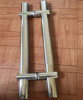 Heavy Duty Stainless Steel Door Handle Set With Adjustable Hole Spacing Modern Pull Push Bar For Sliding Doors Ideal For Bathroom Showers Kitchen Cabinets Wardrobes And Glass Doors 500mm Length, 304 stainless pair