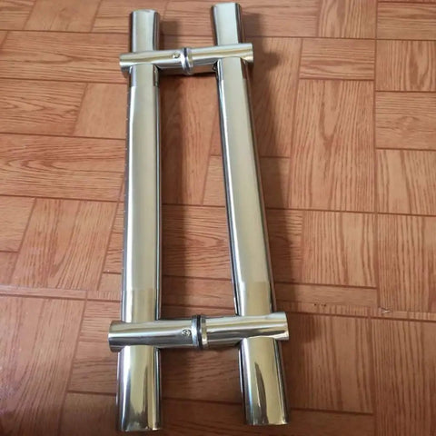 Heavy Duty Stainless Steel Door Handle Set With Adjustable Hole Spacing Modern Pull Push Bar For Sliding Doors Ideal For Bathroom Showers Kitchen Cabinets Wardrobes And Glass Doors 500mm Length, 304 stainless pair