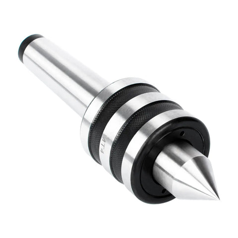 4MT Live Center 60 Degree Morse Taper for Wood and Metal Lathe showing precision ground steel and triple bearing system